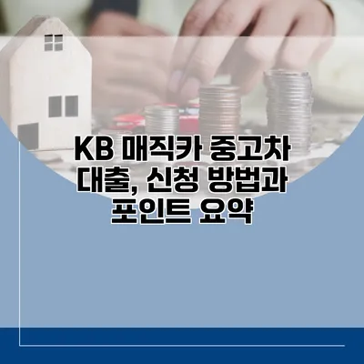 KB 매직카 중고차 대출, 신청 방법과 포인트 요약
