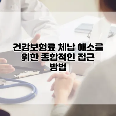 건강보험료 체납 해소를 위한 종합적인 접근 방법