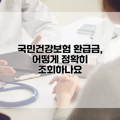 국민건강보험 환급금, 어떻게 정확히 조회하나요?