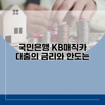 국민은행 KB매직카 대출의 금리와 한도는?