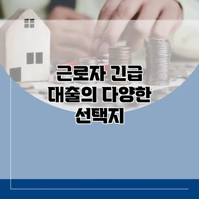 근로자 긴급 대출의 다양한 선택지