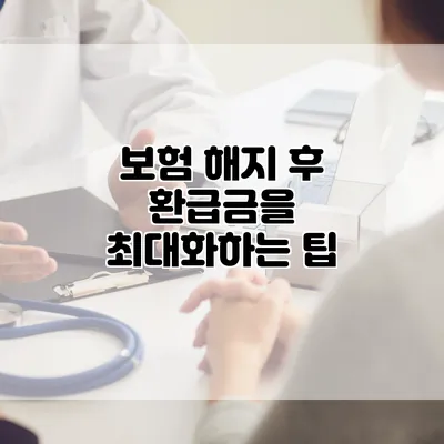 보험 해지 후 환급금을 최대화하는 팁