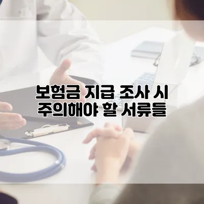 보험금 지급 조사 시 주의해야 할 서류들