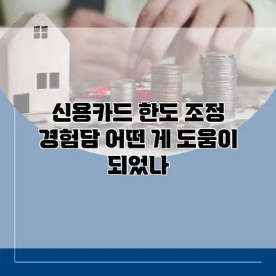 신용카드 한도 조정 경험담 어떤 게 도움이 되었나?