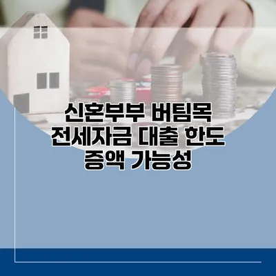 신혼부부 버팀목 전세자금 대출 한도 증액 가능성