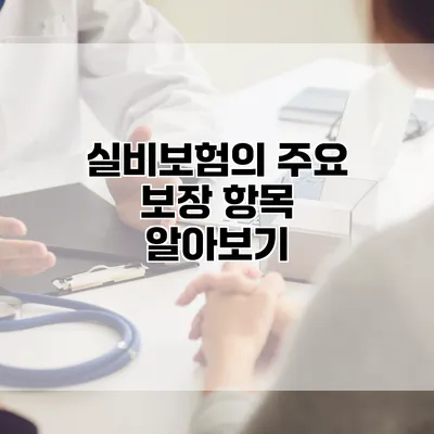 실비보험의 주요 보장 항목 알아보기