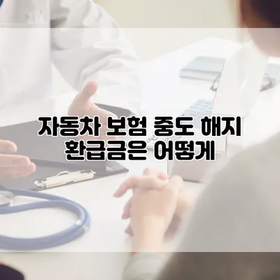 자동차 보험 중도 해지 환급금은 어떻게?