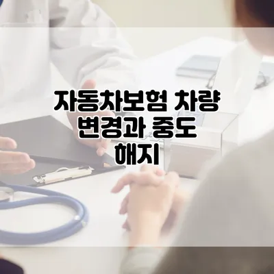 자동차보험 차량 변경과 중도 해지