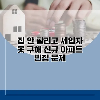 집 안 팔리고 세입자 못 구해 신규 아파트 빈집 문제