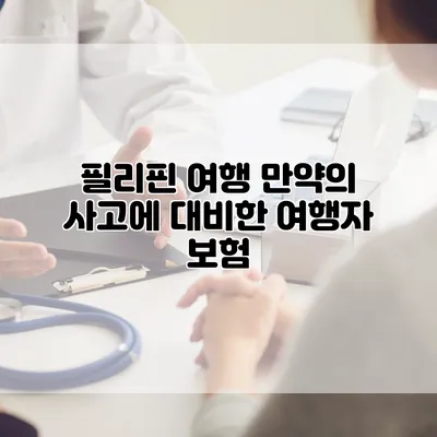 필리핀 여행 만약의 사고에 대비한 여행자 보험