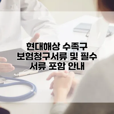 현대해상 수족구 보험청구서류 및 필수 서류 포함 안내