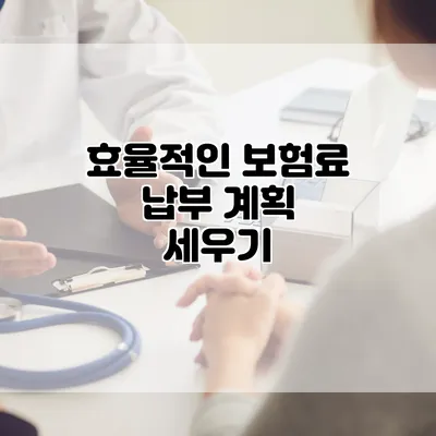 효율적인 보험료 납부 계획 세우기