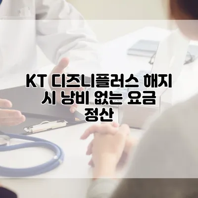KT 디즈니플러스 해지 시 낭비 없는 요금 정산