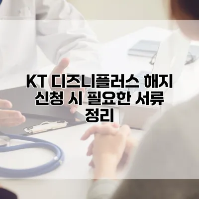KT 디즈니플러스 해지 신청 시 필요한 서류 정리