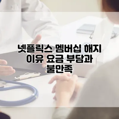 넷플릭스 멤버십 해지 이유: 요금 부담과 불만족
