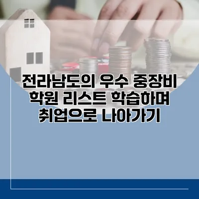 전라남도의 우수 중장비 학원 리스트: 학습하며 취업으로 나아가기